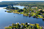 flygbild, flygfoto, landskap, Medelpad, sommar, stugor